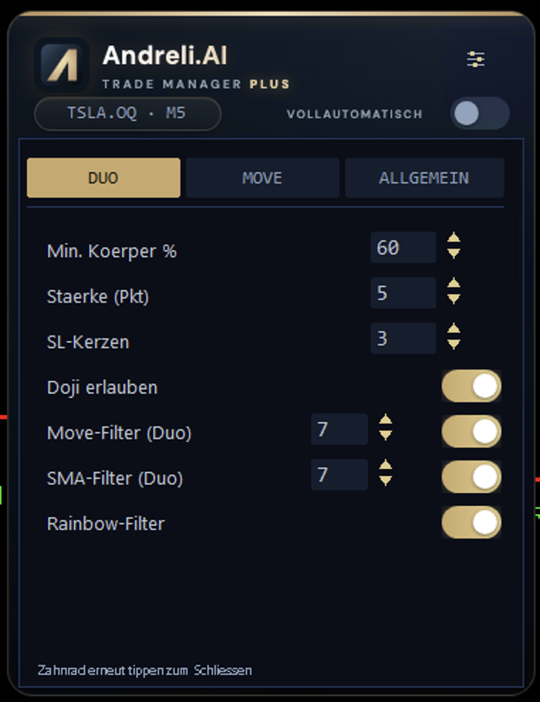 Trade Manager Plus — Duo-Tab